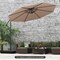 10ft Cantilever Patio Hanging Umbrella with Base, Crank Handle and Air Vent